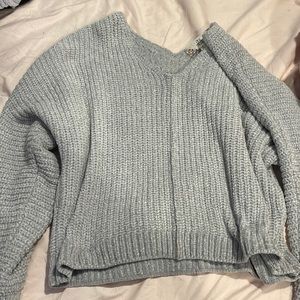 gray sweater